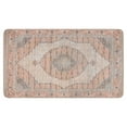 thumbnail image 1 of Retro Door Mat, 17 X 30 Inch Bohemian Light Pink Ethnic Rug Welcome Doormat Decorative Home Floor Mat, Non Slip Rubber Back and Strong Water Absorption for Outdoor Indoor Entrance Decor, 1 of 6