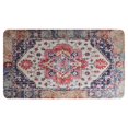 thumbnail image 1 of Retro Door Mat, 17 X 30 Inch Bohemian Vintage Pink Carpet Welcome Doormat Decorative Home Floor Mat, Non Slip Rubber Back and Strong Water Absorption for Outdoor Indoor Entrance Decor, 1 of 6