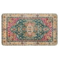 thumbnail image 1 of Retro Door Mat, 17 X 30 Inch Boho Orange Farmhouse Cute Tribal Aesthetic Welcome Doormat Decorative Home Floor Mat, Non Slip Rubber Back and Strong Water Absorption for Outdoor Indoor Entrance Decor, 1 of 6