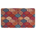 thumbnail image 1 of Retro Door Mat, 17 X 30 Inch Boho Vintage Square Pattern (2) Welcome Doormat Decorative Home Floor Mat, Non Slip Rubber Back and Strong Water Absorption for Outdoor Indoor Entrance Decor, 1 of 6