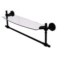 thumbnail image 1 of Retro Dot Collection Glass Vanity Shelf  with Integrated Towel Bar - Matte Black / 18 Inch, 1 of 11