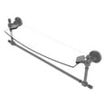 thumbnail image 1 of Retro Dot Collection Glass Vanity Shelf with Integrated Towel Bar - Matte Gray / 18 Inch, 1 of 11