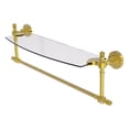 thumbnail image 1 of Retro Dot Collection Glass Vanity Shelf  with Integrated Towel Bar - Polished Brass / 18 Inch, 1 of 11