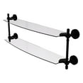 thumbnail image 1 of Retro Dot Collection Two Tiered Glass Shelf - Matte Black / 24 Inch, 1 of 11