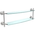 thumbnail image 1 of Retro Dot Collection Two Tiered Glass Shelf - Satin Chrome / 24 Inch, 1 of 11