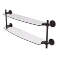 thumbnail image 1 of Retro Dot Collection Two Tiered Glass Shelf - Venetian Bronze / 24 Inch, 1 of 11