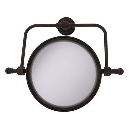 Retro Dot Collection Wall Mounted Swivel Make-Up Mirror 8 Inch Diameter with 3X Magnification