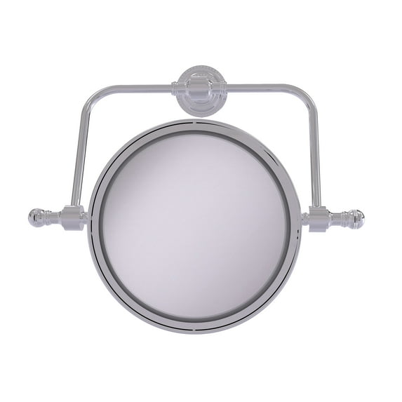 Retro Dot Collection Wall Mounted Swivel Make-Up Mirror 8 Inch Diameter with 4X Magnification