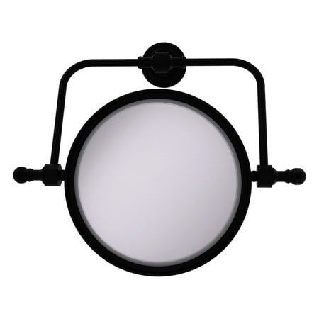 Retro Dot Collection Wall Mounted Swivel Make-Up Mirror 8 Inch Diameter with 4X Magnification
