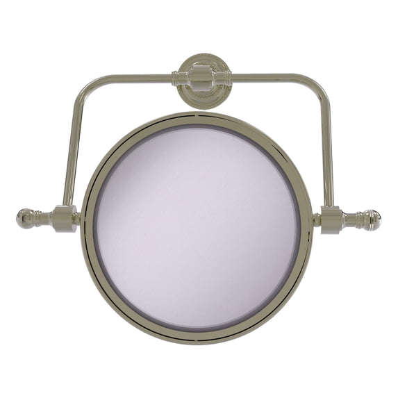 Retro Dot Collection Wall Mounted Swivel Make-Up Mirror 8 Inch Diameter with 5X Magnification