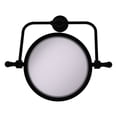 thumbnail image 1 of Retro Dot Collection Wall Mounted Swivel Make-Up Mirror 8-in Diameter with 2X Magnification in Matte Black, 1 of 11