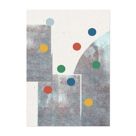 Retro Dots Balance - Photography Unframed Wall Art Print 24 x 36 inches