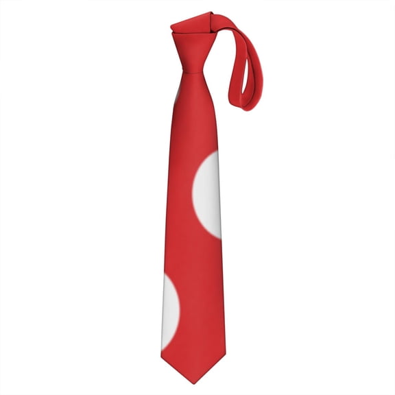 Retro Dots Design Men's Formal Tie - Geometric Polka Texture Satin Necktie for Prom & Weddings, Colorful Dots, Wrinkle-Resistant & Elegant Finish