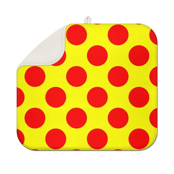 Retro Dots Dish Drying Mat – Nostalgic Dot Pattern, Vintage Flair for Kitchen Spaces