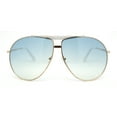 thumbnail image 1 of Retro Double Bridge Oversized Aviator Metal Rim Sunglasses Gold White - Blue Green, 1 of 4