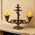 thumbnail image 1 of Retro Double-Headed Candlestick, A Small Vintage Creative Ornamental Piece For Bedroom And Home Decoration, Adding A Touch Of Nostalgic Charm To Desktops And Shelves, 1 of 6