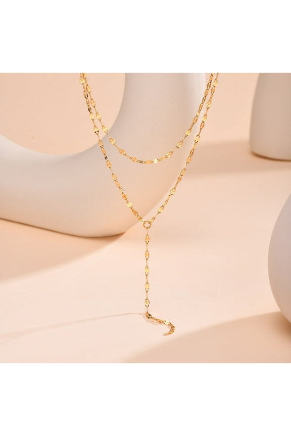 Retro Double-layer Fashion Multi-layer Twin Y-shaped Clavicle Necklace