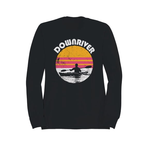 Retro Downriver Kayaking Men's Sweatshirt
