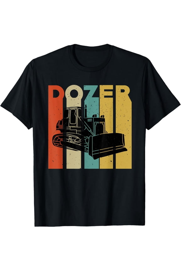 Retro Dozer Costume Bulldozer Operator T-Shirt men and women can wear, black, white, gifts