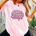 thumbnail image 1 of Retro Dr Pepper Girl Graphic T-Shirt, Pink Vintage Soft Drink Aesthetic Tee, Cute Girly Pop Culture Shirt,Light Pink Color,Size L, 1 of 5