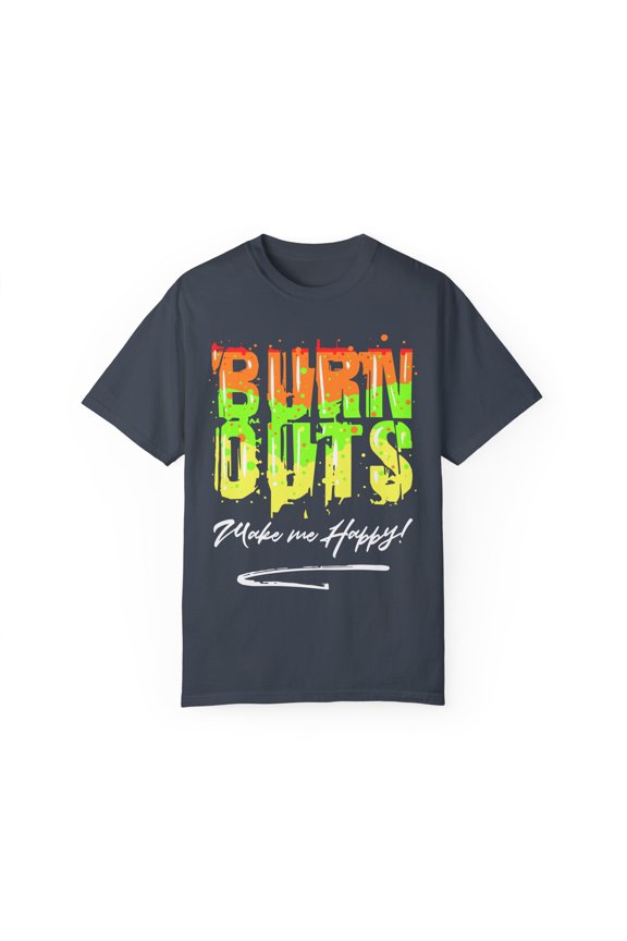 Retro Drag Race Burn Outs Aesthetic Graphic Gift Vintage Drifting Hillclimbing Men Women Unisex Garment-Dyed T-shirt