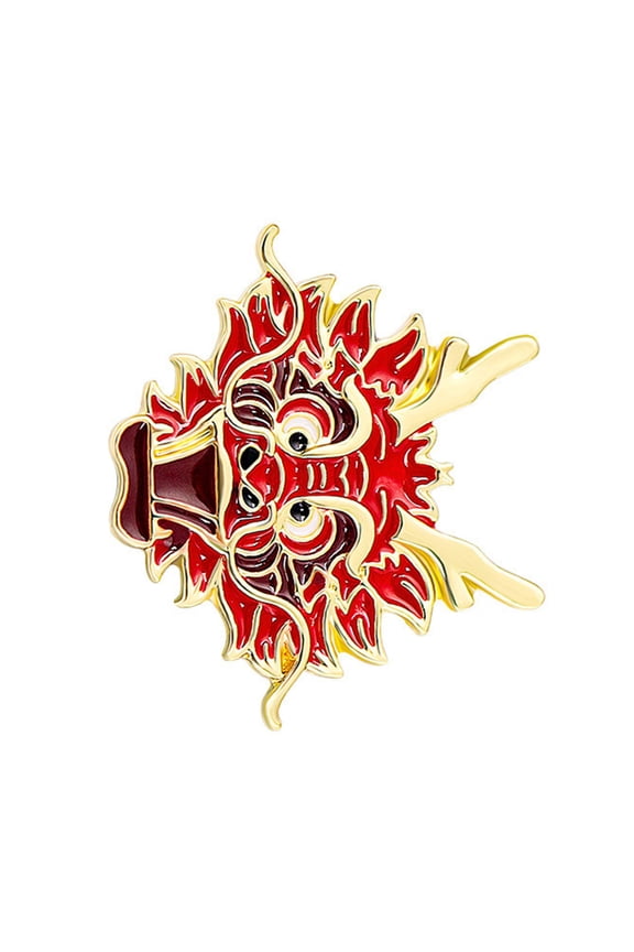 Retro Dragon Brooch Dragon Shape Lapel Pins Chinese Zodiacs Theme Breastpin Vintage Jewelry Ornaments