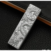Retro Dragon Pattern,Inflatable Windproof Lighter,New Year Gift