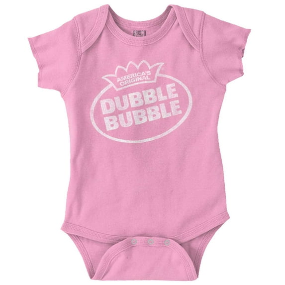 Retro Dubble Bubble Vintage Classic Logo Romper Boys or Girls Infant Baby Brisco Brands 12M