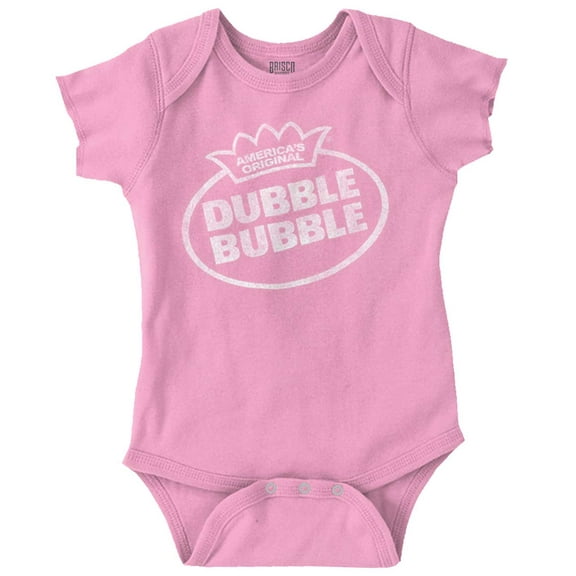 Retro Dubble Bubble Vintage Classic Logo Romper Boys or Girls Infant Baby Brisco Brands 12M