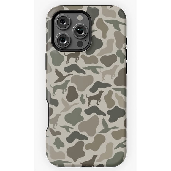 Retro Duck Camo Hunting Pattern Design Phone Case for iPhone 11 12 13 14 15 16 17 Pro Max