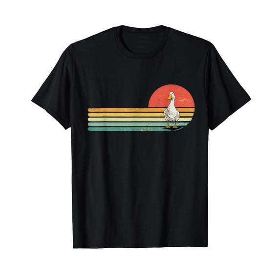 Retro Duck Graphic T-Shirt for Farm Animal Lovers - Stylish and Fun Design
