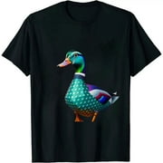 Retro Duck Print T-Shirt - Classic Waterfowl Graphic Tee