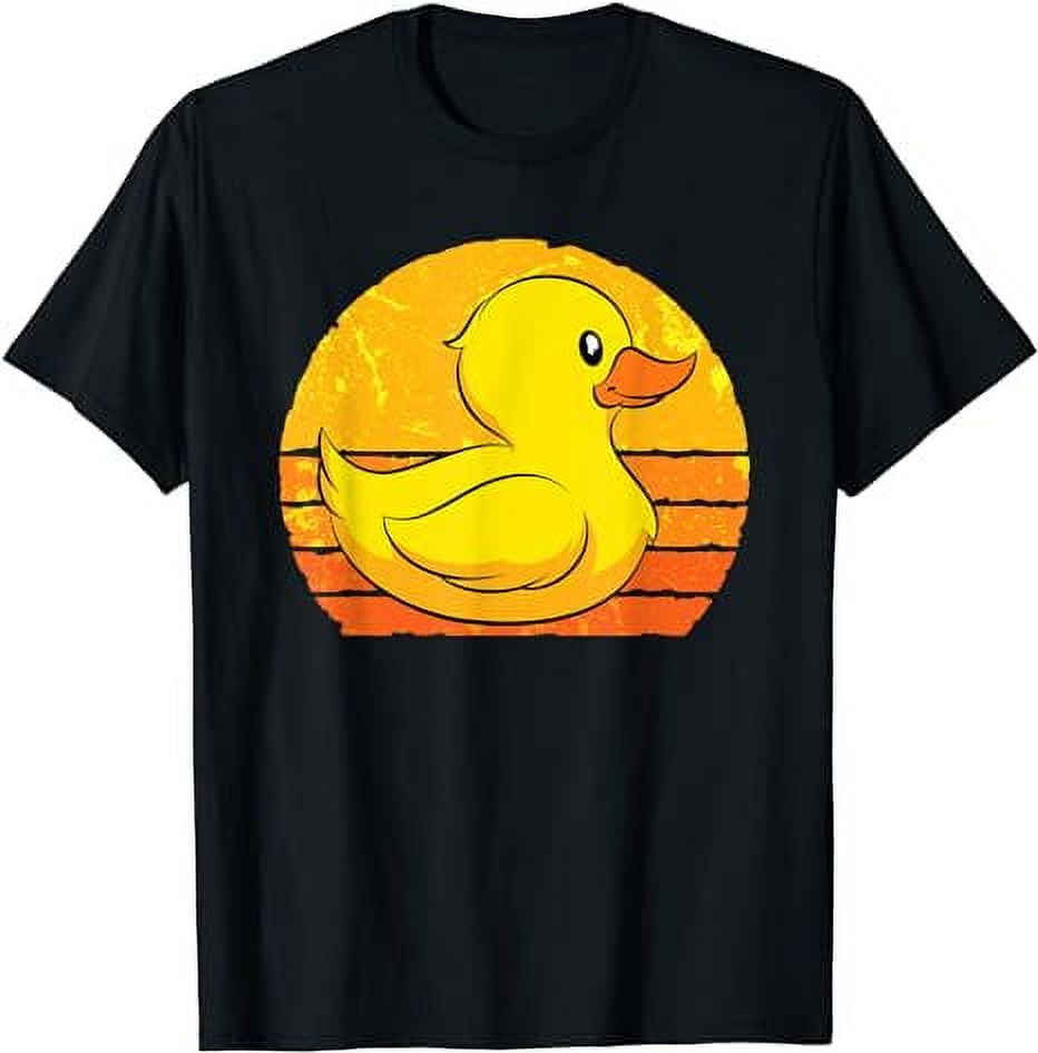 Retro Ducky Duckling Lover Duckie Bath Toy Rubber Duck T-Shirt ...