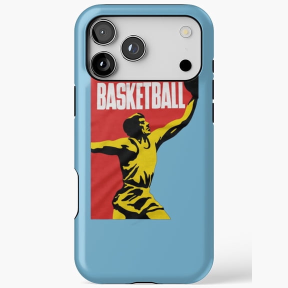 Retro Dunk Basketball Player Graphic for iPhone Case 11 through 17 Pro Max