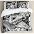 thumbnail image 1 of Retro Duvet Cover Set, Architectural History Stone Art in Rome City Italy European Design Photography Print, Decorative 3 Piece Bedding Set with 2 Pillow Shams, King Size, Pale Grey, by Ambesonne, 1 of 3