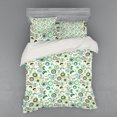 thumbnail image 1 of Retro Duvet Cover Set, Joy of Nature Coming Alive in Spring Pastel Colored Flowers, Bedding Set with Shams and Fitted Sheet, 3 Sizes, by Ambesonne, 1 of 3