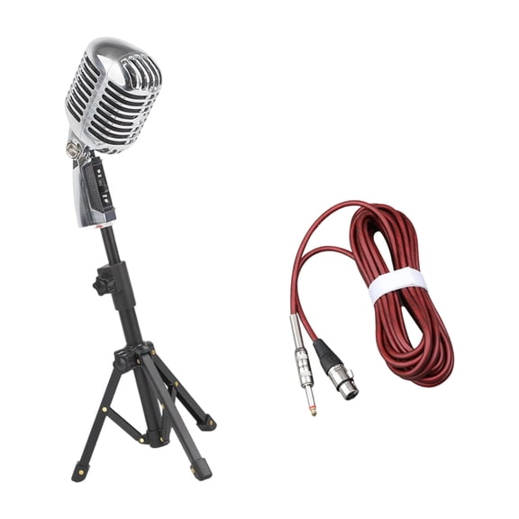 Retro Dynamic Vocal Microphone Multifunctional Mic With Wide Frequency Response For Musical Instrument