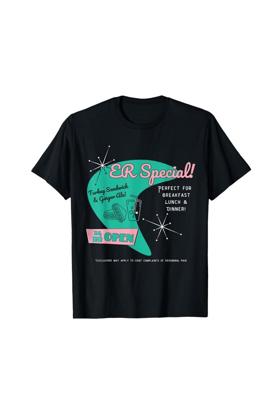 Retro ER Parody Medical Joke T-Shirt for Healthcare Workers