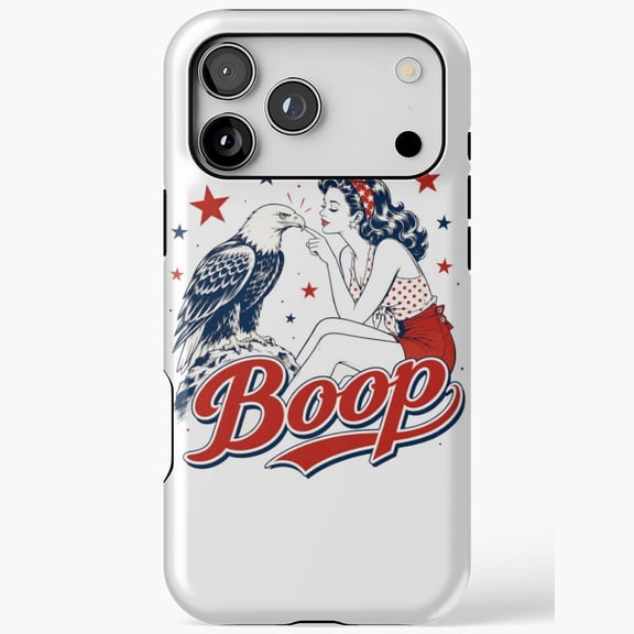 Retro Eagle Pin Up Girl Americana for iPhone Case 11 through 17 Pro Max