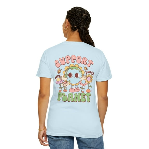 Retro Earth Day Comfort Colors Front/Back Unisex Shirt