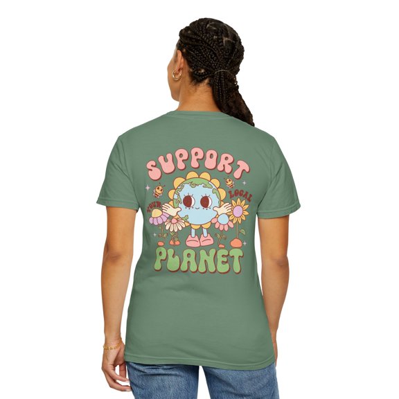 Retro Earth Day Comfort Colors Front/Back Unisex Shirt