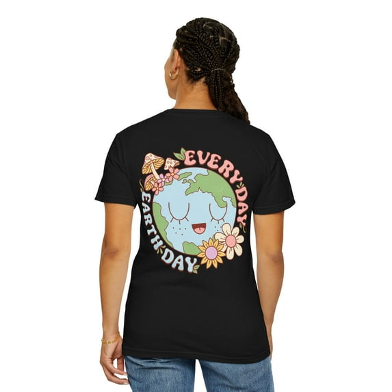 Retro Earth Day Comfort Colors Front/Back Unisex Shirt