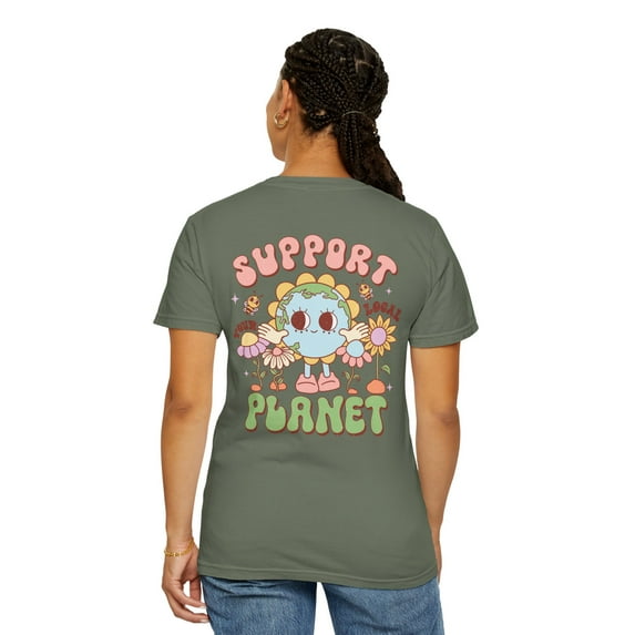 Retro Earth Day Comfort Colors Front/Back Unisex Shirt