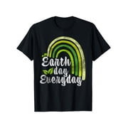Retro Earth Day Everyday Eco-Friendly Nature Graphic T-Shirt - Vintage Green Rainbow Sustainable Environment Apparel for Men and Women