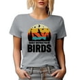 thumbnail image 1 of Retro Easily Distracted by Birds, Birder, Bird-Watcher or Bird-Watching Enthusiast, Heather Grey T-Shirt, XL, 1 of 5