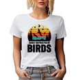 thumbnail image 1 of Retro Easily Distracted by Birds, Birder, Bird-Watcher or Bird-Watching Enthusiast, White T-Shirt, XL, 1 of 5