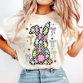 thumbnail image 1 of Retro Easter Bunny Coquette shirt, Happy Easter shirt, Pink Easter Bow shirt, Retro Checkered Easter shirt, Floral Spring shirt, Girls Pink Easter shirt, 1 of 5
