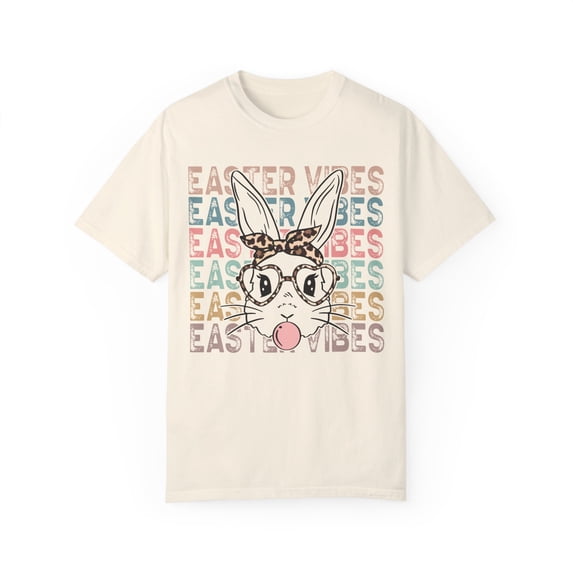 Retro Easter Vibes Bunny Comfort Women's Colors Shirt, Easter Day Tee