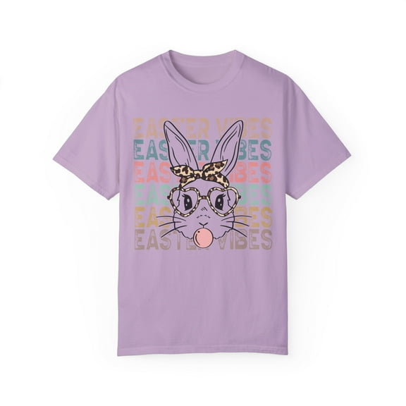 Retro Easter Vibes Bunny Comfort Women's Colors Shirt, Easter Day Tee