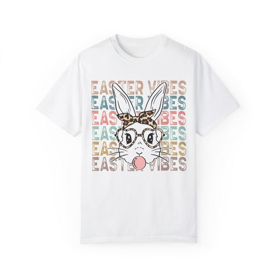 Retro Easter Vibes Bunny Comfort Women's Colors Shirt, Easter Day Tee